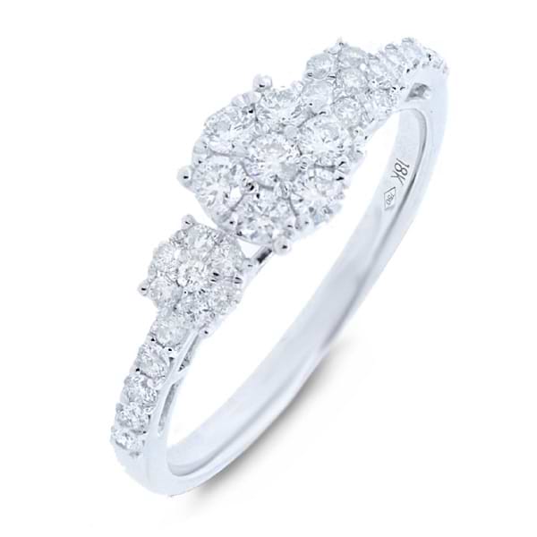0.61ct 18k White Gold Diamond Lady's Ring