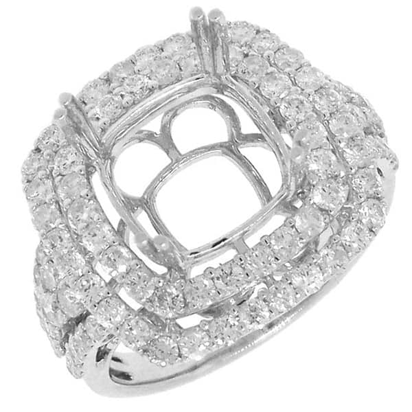 1.56ct 18k White Gold Diamond Semi-mount Ring