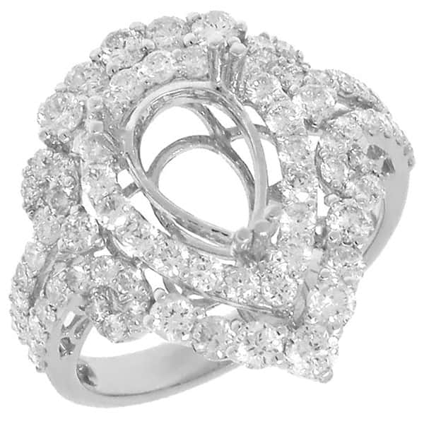 1.70ct 18k White Gold Diamond Semi-mount Ring