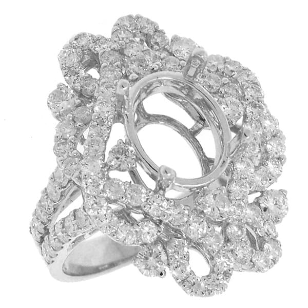 1.93ct 18k White Gold Diamond Semi-mount Ring