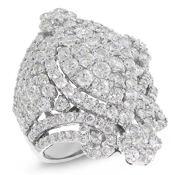 4.05ct 18k White Gold Diamond Lady's Ring