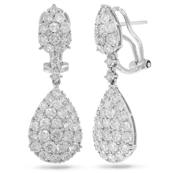 3.58ct 18k White Gold Diamond Earrings