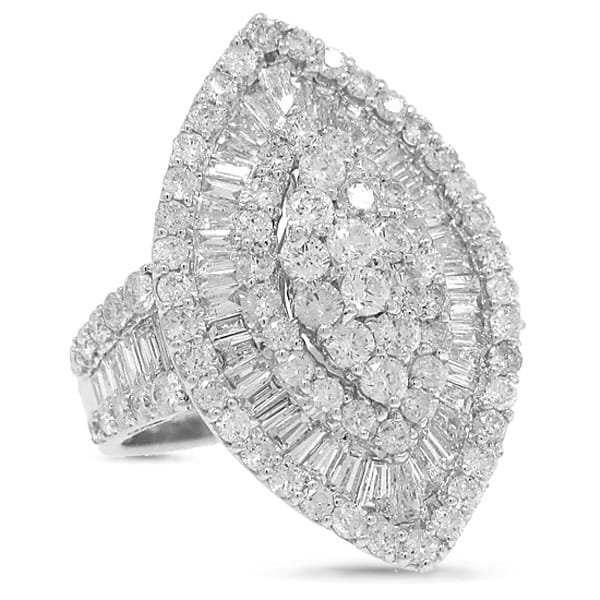 3.25ct 18k White Gold Diamond Lady's Ring