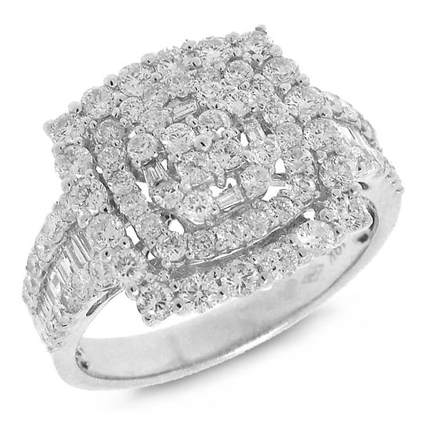 1.60ct 18k White Gold Diamond Lady's Ring