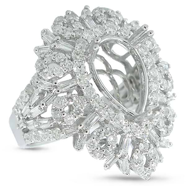 1.95ct 18k White Gold Diamond Semi-mount Ring