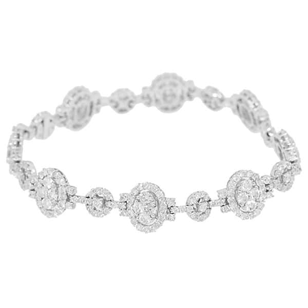 7.16ct 18k White Gold Diamond Lady's Bracelet