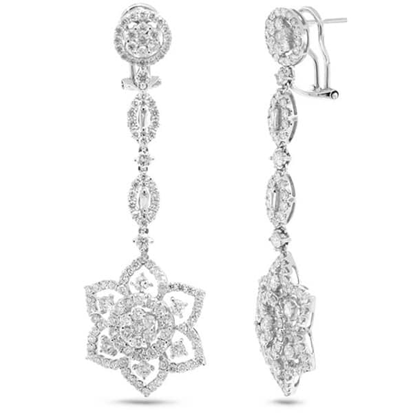 4.75ct 18k White Gold Diamond Earrings