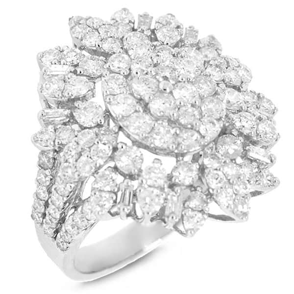 3.13ct 18k White Gold Diamond Lady's Ring