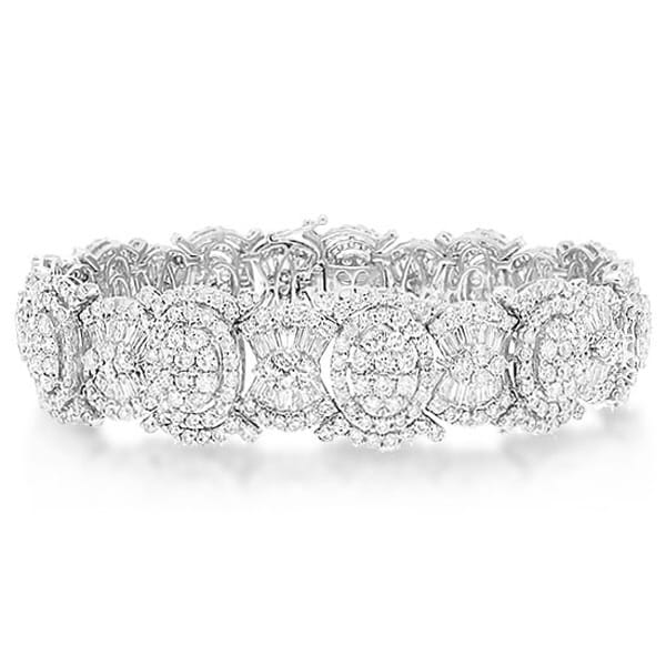12.21ct 18k White Gold Diamond Lady's Bracelet