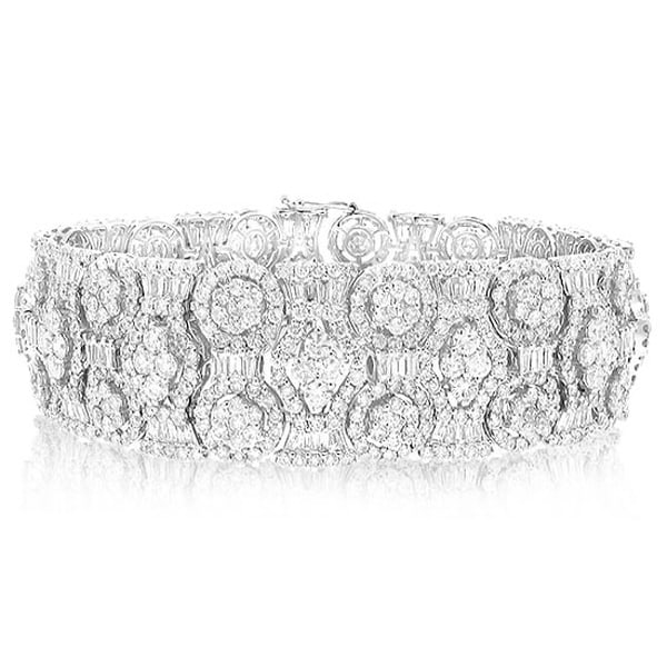 20.14ct 18k White Gold Diamond Lady's Bracelet
