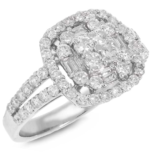 1.14ct 18k White Gold Diamond Lady's Ring