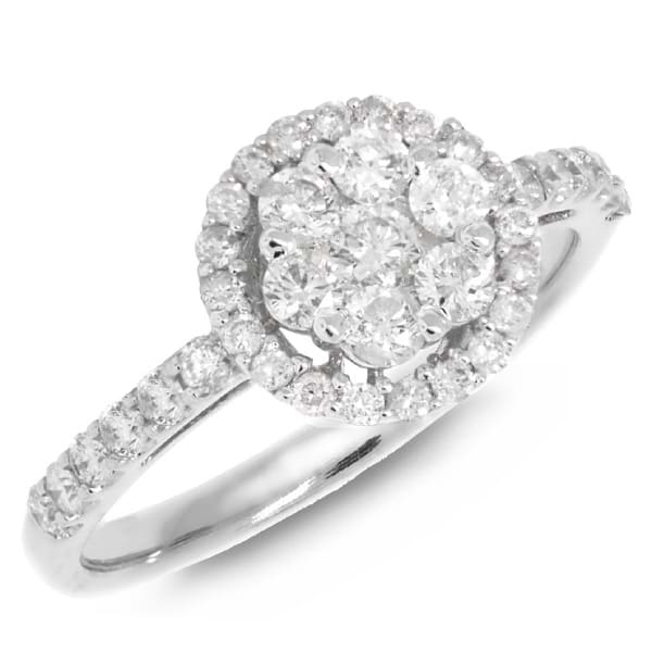 0.79ct 18k White Gold Diamond Lady's Ring