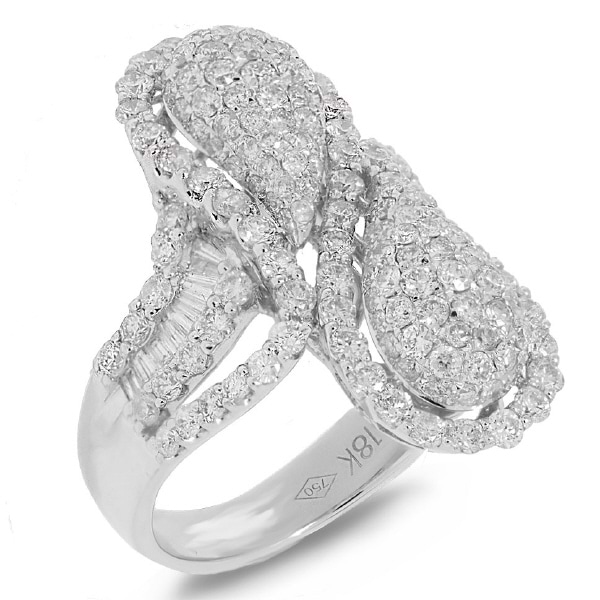 3.39ct 18k White Gold Diamond Lady's Ring