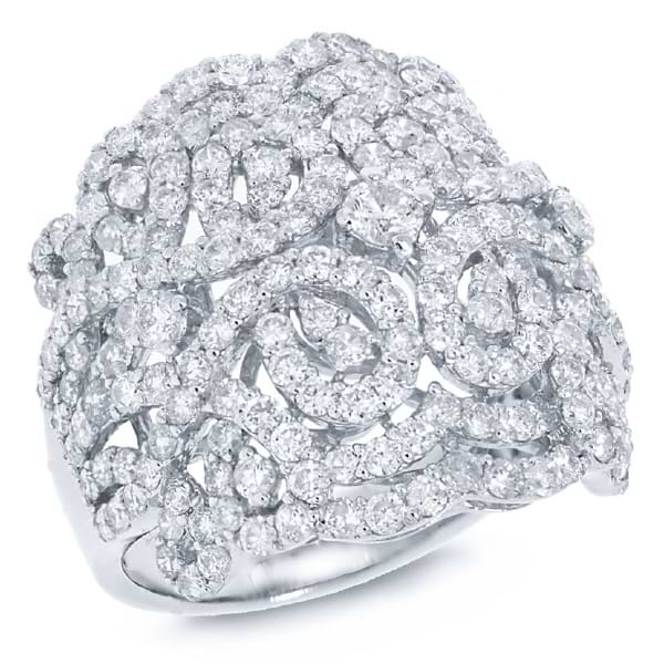 3.25ct 18k White Gold Diamond Lady's Ring