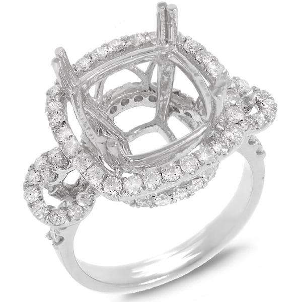 1.30ct 18k White Gold Diamond Semi-mount Ring