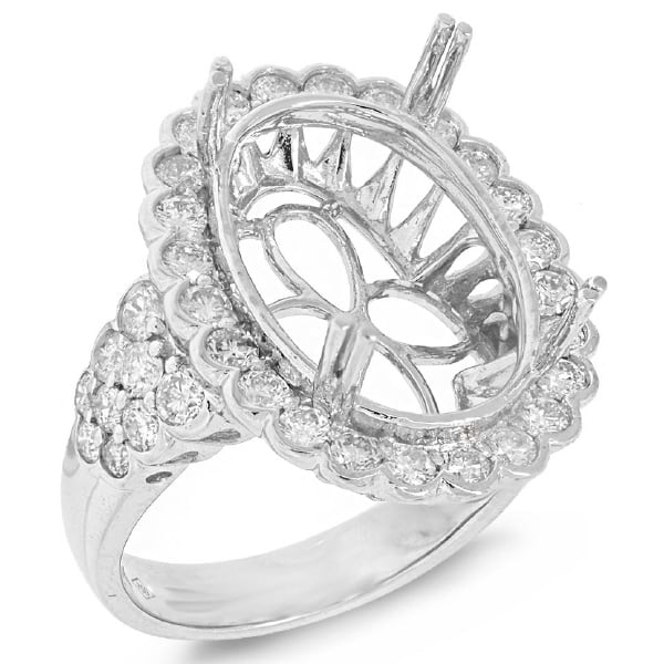 1.90ct 18k White Gold Diamond Semi-mount Ring