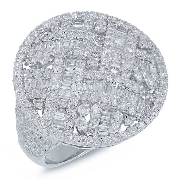 4.06ct 18k White Gold Diamond Lady's Ring