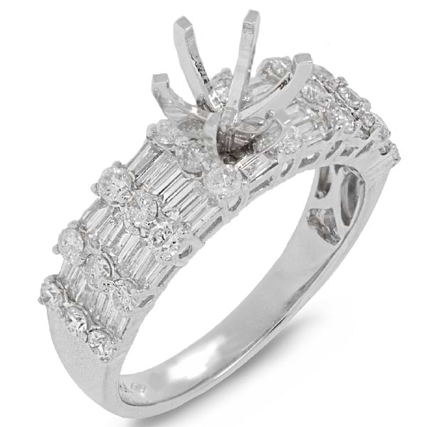 1.20ct 18k White Gold Diamond Semi-mount Ring
