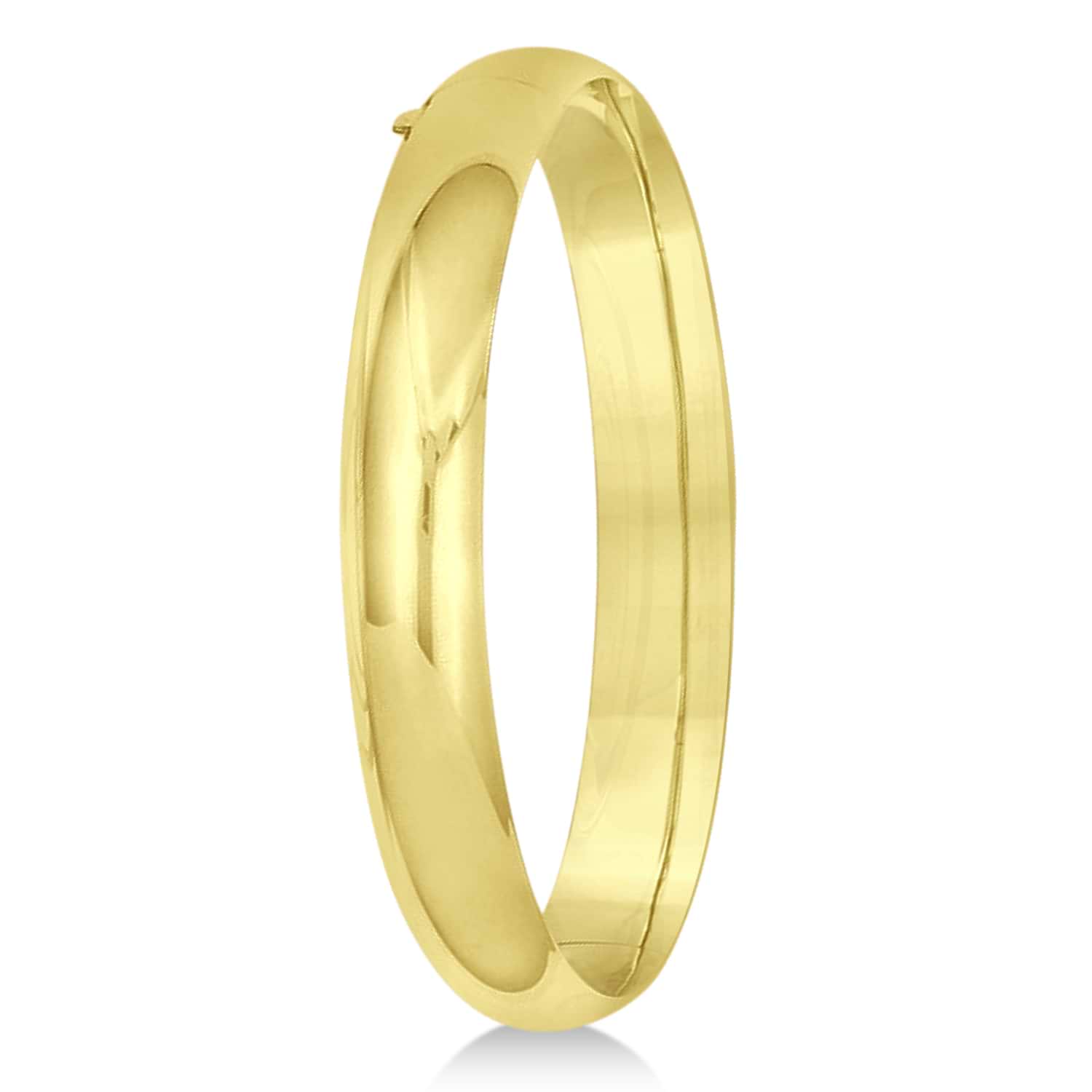 14K Yellow Gold Large Hinged Bangle Bracelet