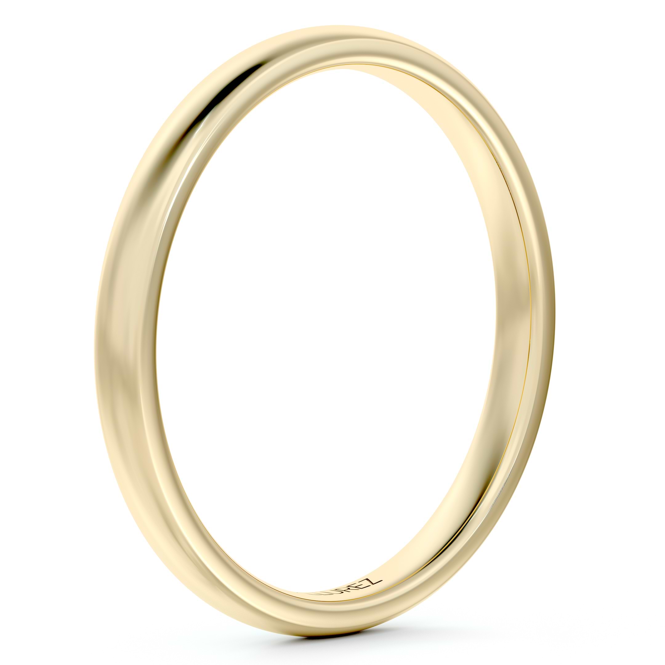 Dome Comfort Fit Wedding Ring Band 14k Yellow Gold (2mm) - UB50