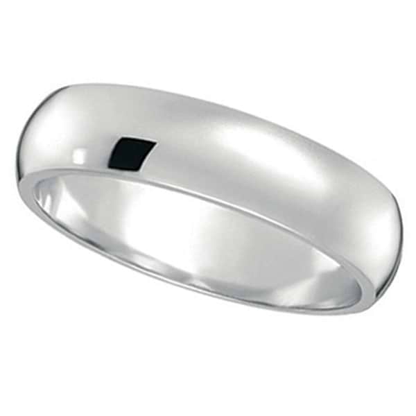 Dome Comfort Fit Wedding Ring Band Palladium (5mm)