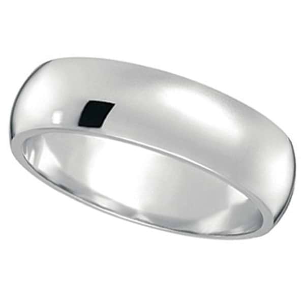 Dome Comfort Fit Wedding Ring Band Palladium (6mm)