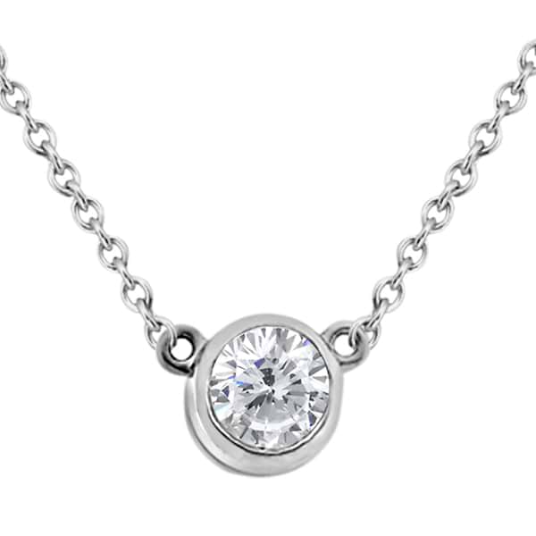 Bezel-Set Solitaire Pendant Setting in Platinum