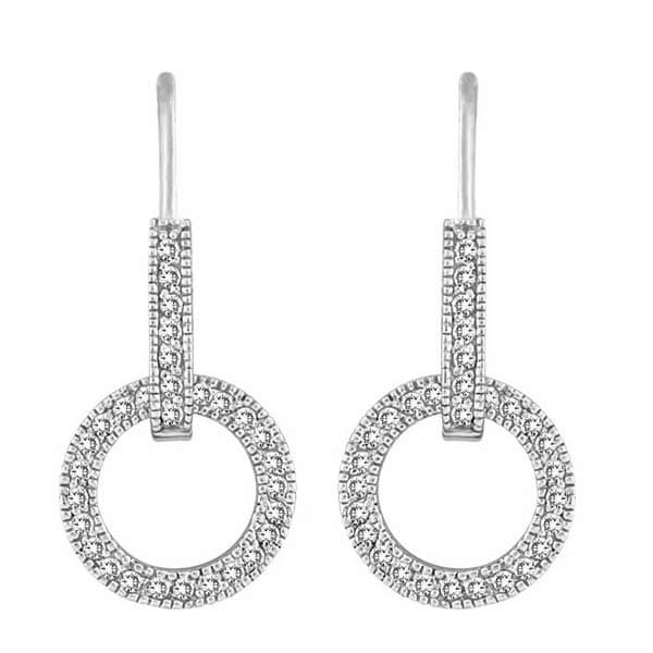 Diamond Circle Earrings by Designer (0.51 ctw)