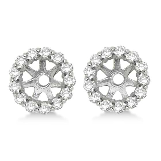 Dazzlingrock Collection 0.25 Carat (ctw) Round White Diamond Removable  Jackets for Women's Stud Earrings in 14K Gold