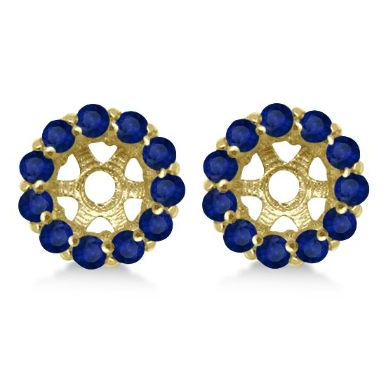 Sapphire earring jackets deals for diamond studs