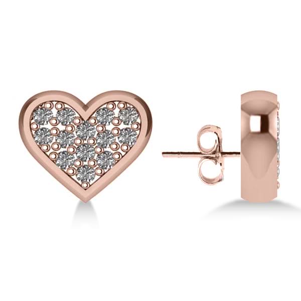 Diamond Heart Fashion Earrings 14k Rose Gold (0.26ct)