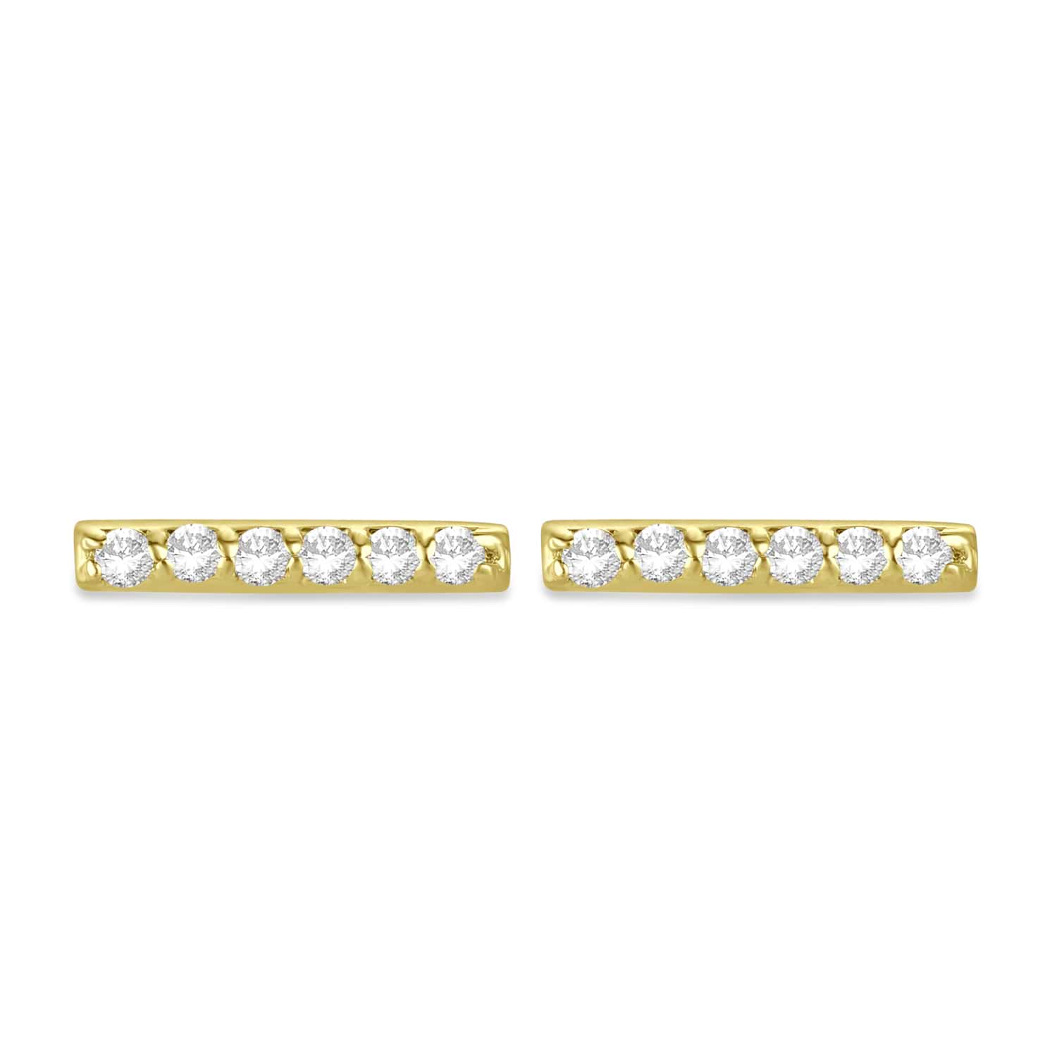 Diamond Bar Earrings 14k Yellow Gold (0.12ct)
