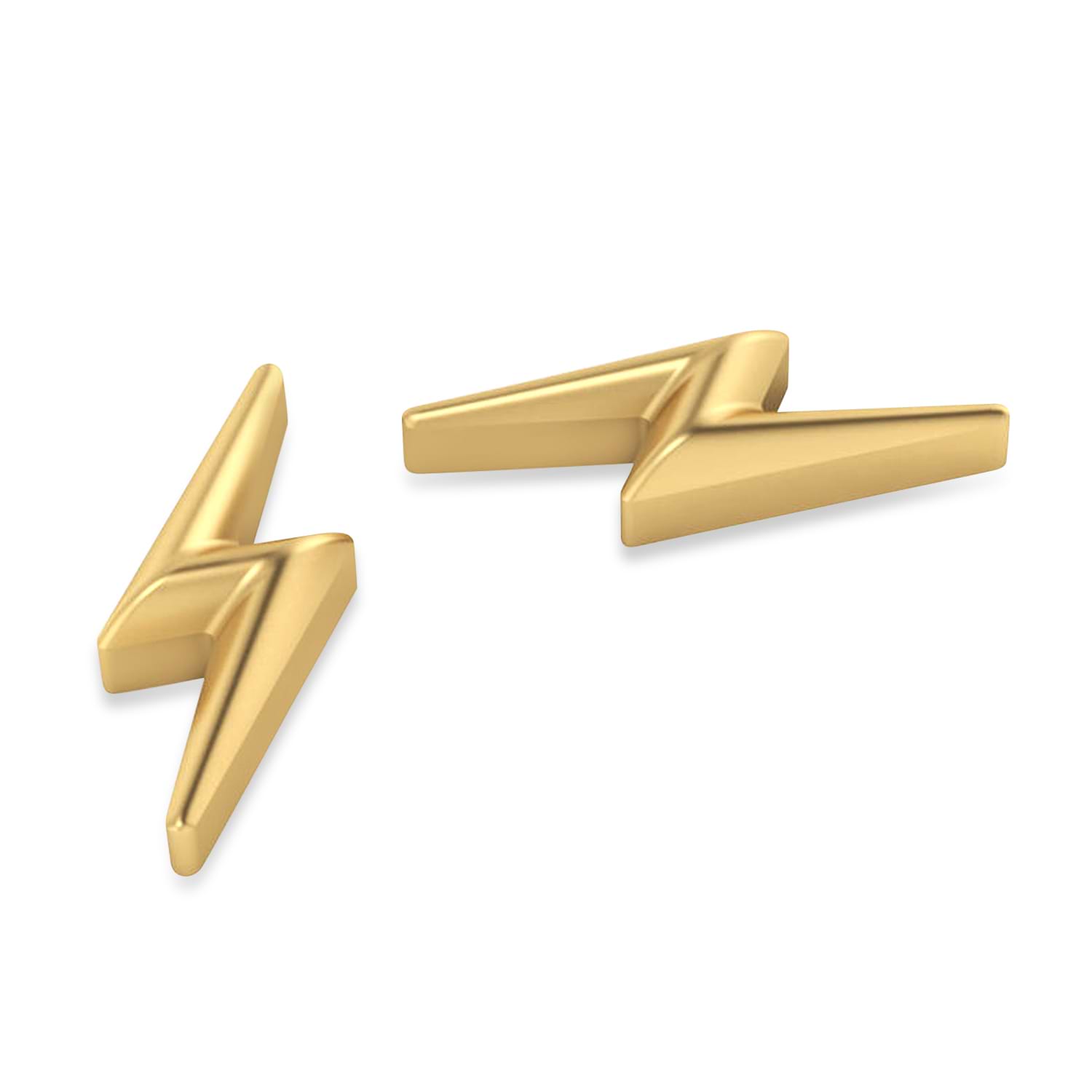 Lightning Bolt Earrings 14k Yellow Gold
