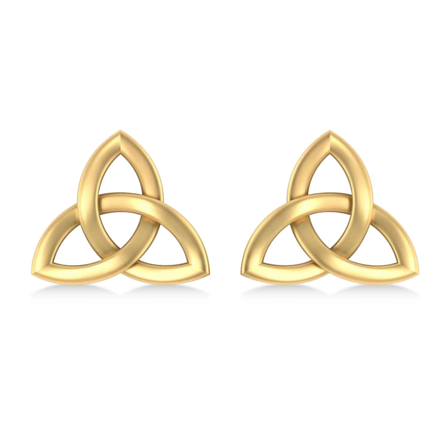 Celtic Knot Stud Earrings 14k Yellow Gold