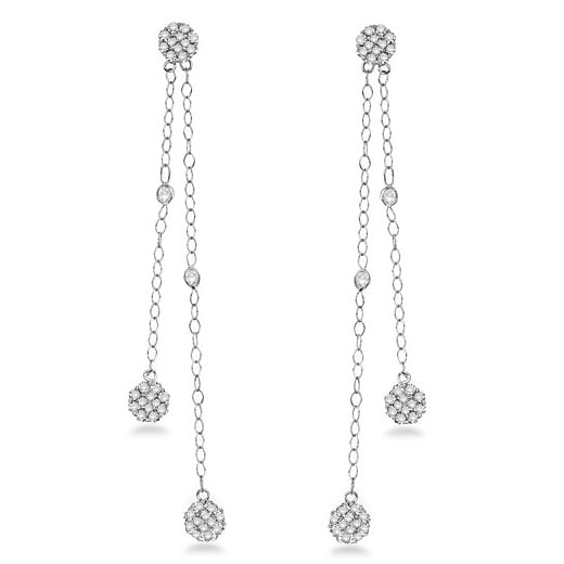 Diamonds By The Yard Cluster Dangling Earrings 14k White Gold (2.00ct)