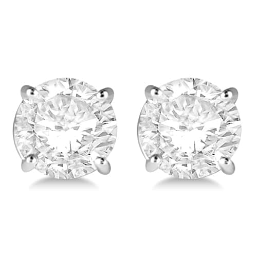 2.00ct. 4-Prong Basket Lab Grown Diamond Stud Earrings 14kt White Gold (H-I, SI2-SI3)