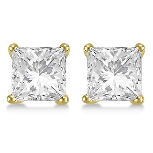 3.00ct. Martini Princess Diamond Stud Earrings 18kt Yellow Gold (H-I, SI2-SI3)