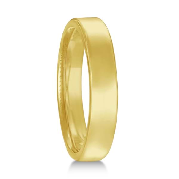 Euro Dome Comfort Fit Wedding Ring Band 14k Yellow Gold (3mm)
