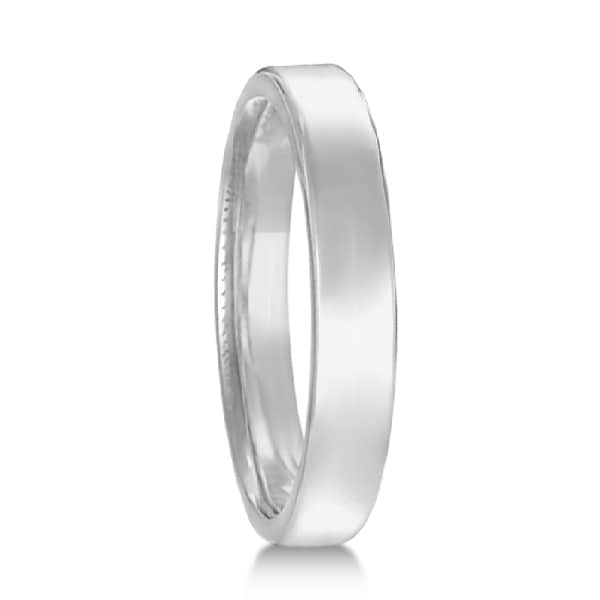 Euro Dome Comfort Fit Wedding Ring Band in Platinum (3mm)