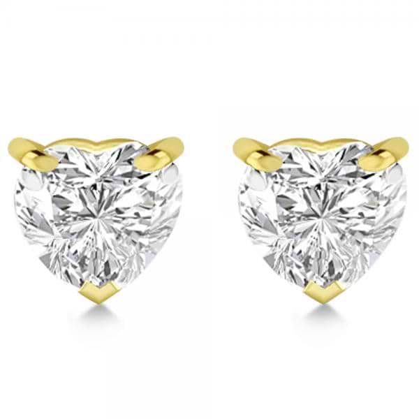 2.00ct Heart-Cut Lab Grown Diamond Stud Earrings 18kt Yellow Gold (G-H, VS2-SI1)