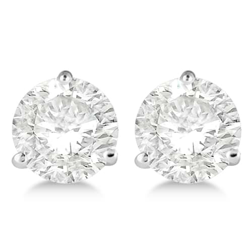2.00ct. 3-Prong Martini Lab Grown Diamond Stud Earrings 14kt White Gold (H, SI1-SI2)