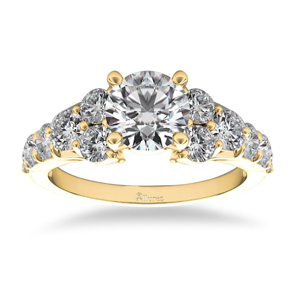Diamond Engagement Ring Luxury Setting 14k Yellow Gold (1.00ct)