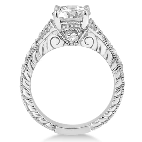Antique Style Art Deco Diamond Engagement Ring Platinum (0.33ct)