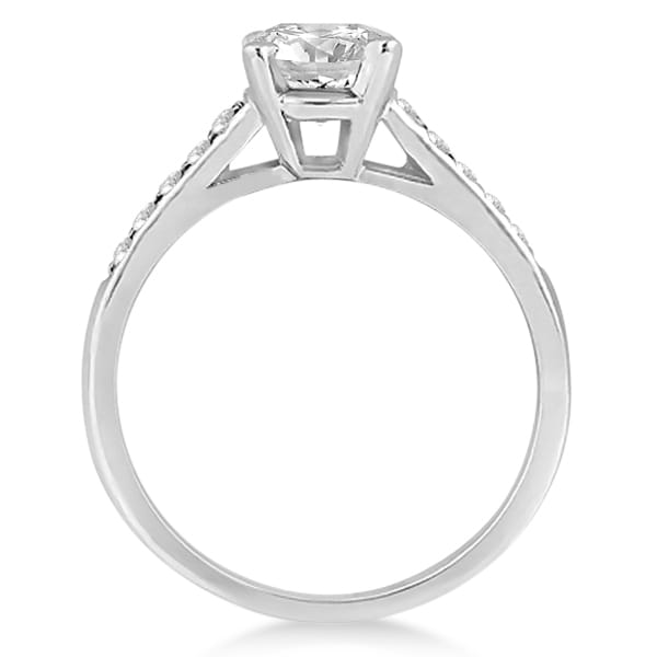 Cathedral Princess Cut Diamond Engagement Ring 14k White Gold 1ct U5764 8849