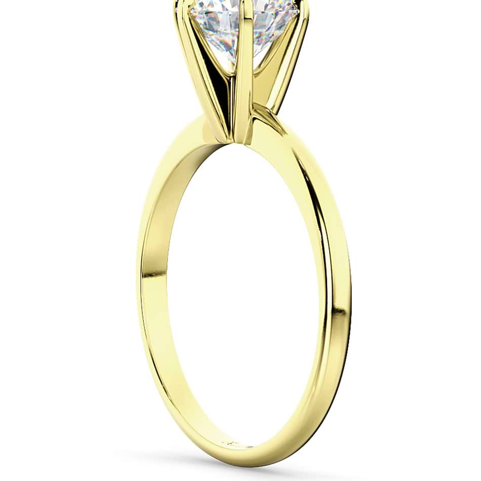 Six-Prong 18k Yellow Gold Solitaire Engagement Ring Setting