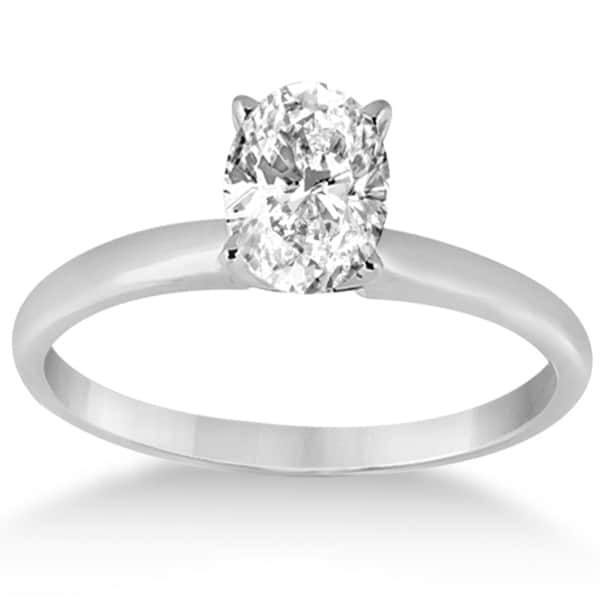 Four-Prong Palladium Solitaire Engagement Ring Setting