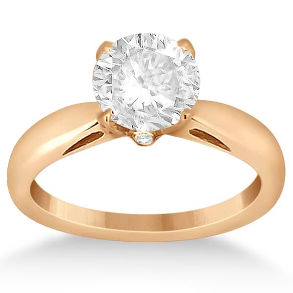 Classic Solitaire Diamond Engagement Ring 14k  Rose Gold (0.26ct)