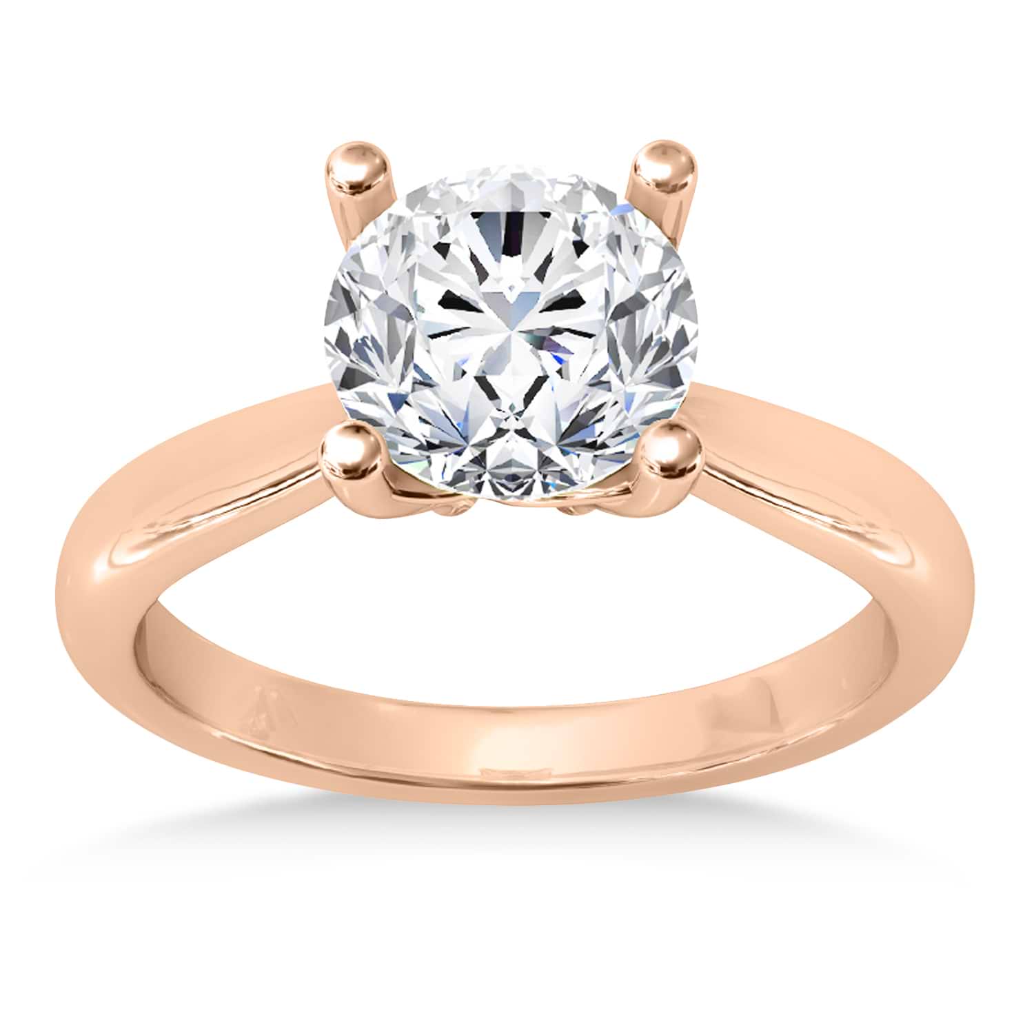 Diamond Fancy Engagement Ring 14k Rose Gold