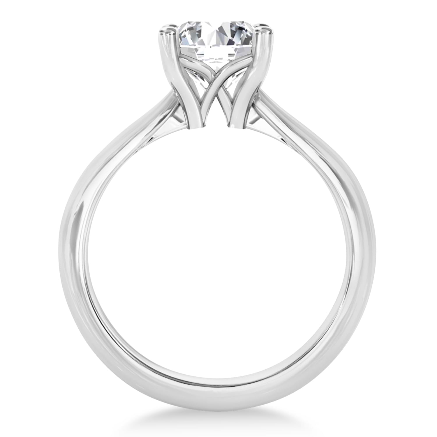 Diamond Fancy Engagement Ring 14k White Gold