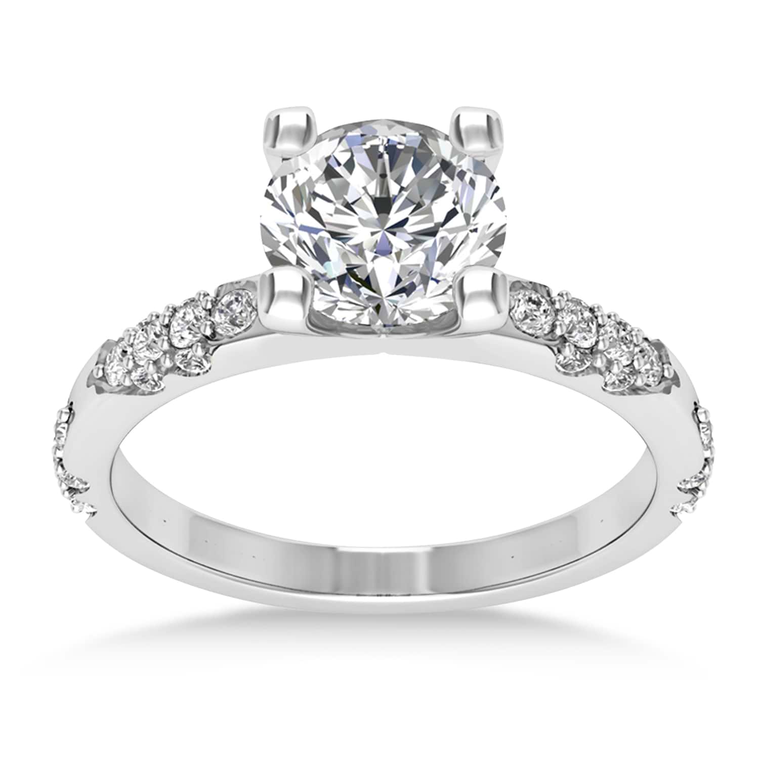 Diamond Prong Engagement Ring Palladium (0.32ct)